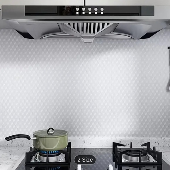 1pc Kitchen Oil Resistant Sticker, Fire Resistant High Temperature Wall Sticker - Picture 5 of 10